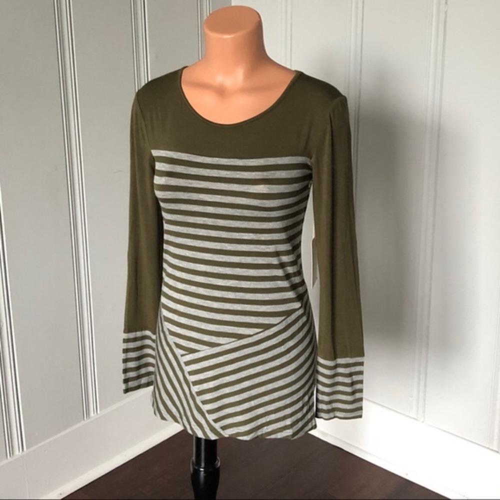 Naomy Asymmetrical Stripe Long Sleeve Shirt - Picture 4 of 7